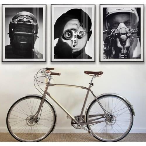 Abstract Black and White Photography Human Face Wall Art Pictures Modern Retro Style Canvas Painting and Prints for Home Decor