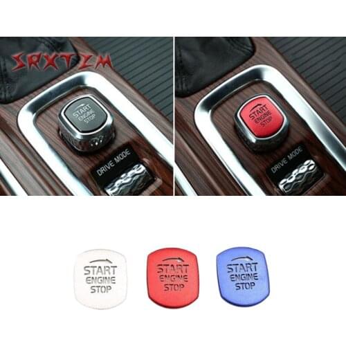 Aluminum Car Styling Start Handbrake Button Sequin Decoration Stickers Trim For Volvo Xc60 S60 Xc90 S90 V90 Interior Accessories