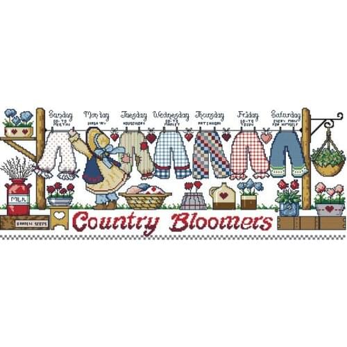 "Sun pants" Fishxx Threads Printed on fabric Counted Chinese Cross Stitch Kits set Embroidery Needlework