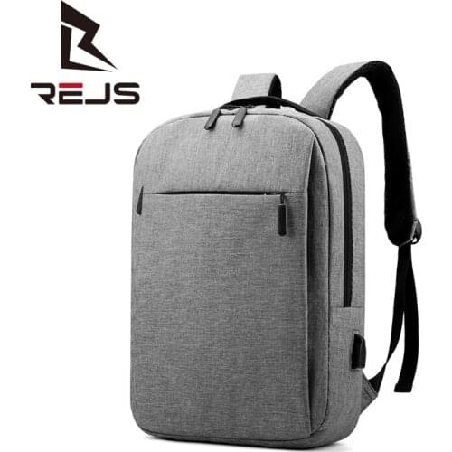 REJS LANGT Business Backpack Men Office Work 15.6 Inch Laptop Backpacks with Charging Minimalist Design Anti-Theft School Bag