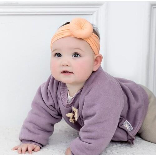 Baby Hair Accessories Nylon Elastic Headband With Doughnut Toddler Infant Hairband Headwear Headdress