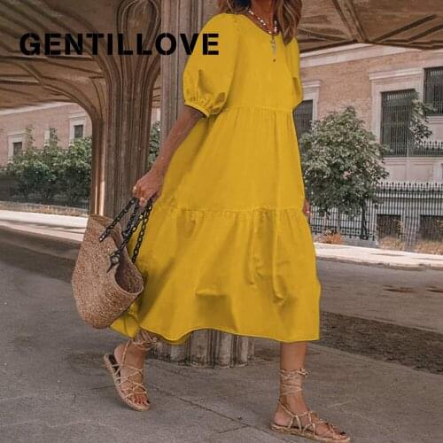 GENTILLOVE Summer Dresses With Sleeves