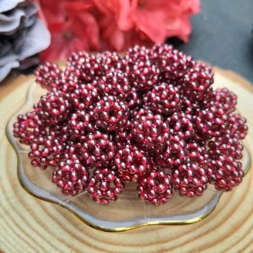 One pcs garnet red round 12mm handcraft for DIY jewelry making loose beads FPPJ wholesale beads nature gemstone