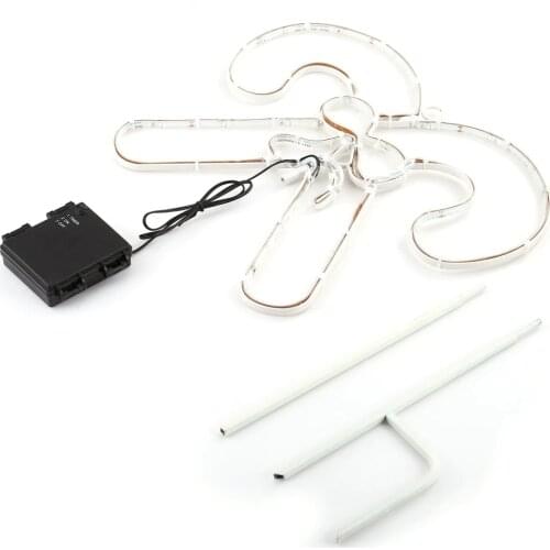 ICOCO Neon Sign Light Crutch Shaped Design Night Lamp Wall Light Coffee Bar Mural Crafts Neon Sign Room Home Decorations Sale