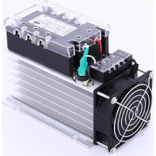 JGX-33100A Three Phase Solid State Relay AC480V 100A DC control AC Solid State Relay SSR AC Three DC-AC With Fan and Radiator