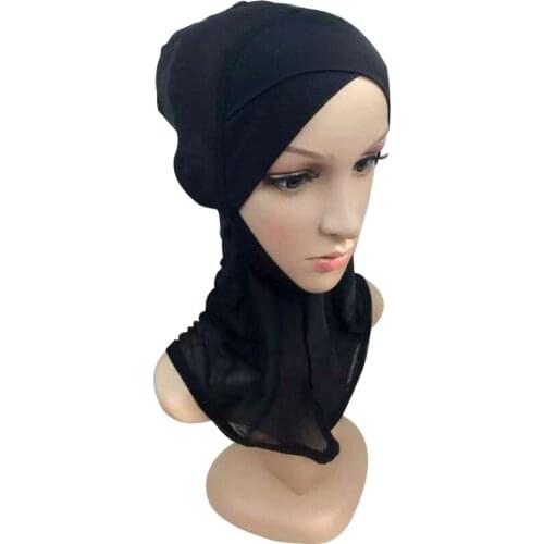DD28 Summer breathable Soft and comfortable Crossover hijab Bali Yarn muslim underscarf