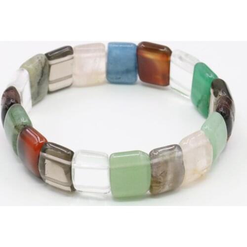 Multicolor Crystal Bracelet Jades Tiger Eye Natural Stone Women Girl Gifts DIY Hand Made Ornaments Fashion Jewelry Making Design
