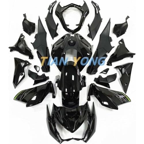 Motorcycle Cowling Bodywork Injection ABS Full Fairing Kit For Kawasaki Z800 2013-2014-2015-2016 13-15-16 All Black Line Green