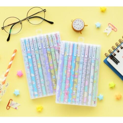 10 color Cartoon sumikko gurashi gel pen set 0.5mm ballpoint pens for writing gift Cute stationery Office school supplies FB123