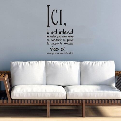 Humor Wall Stickers Spainsh Quote Wall Decal Home Interior Decor For Toilet Wc Living room Vinyl Mural Revocable RU4100