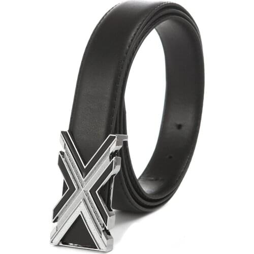 Western casual simple all-match mens belt PU