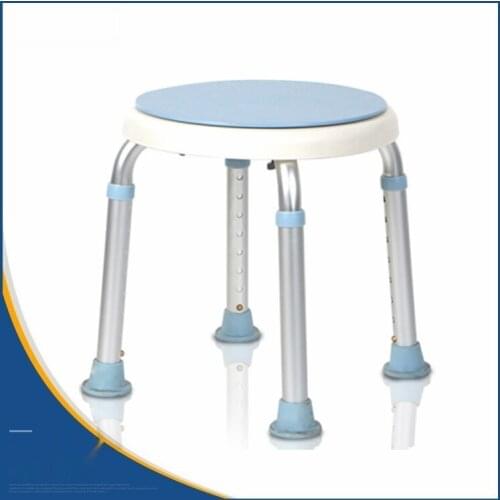 Bathroom Adjustable Shower Chair 8 Height Bench Stool Seat with Non-Slip Rubber Sole for Disabled Elderly Pregnant Bath Seat