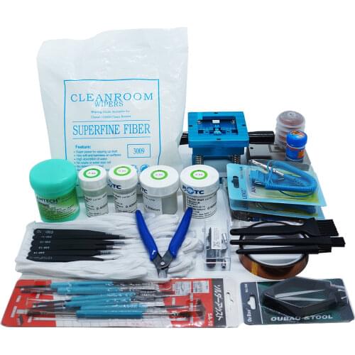 Silver Diagonal BGA Reballing Station kit 90*90mm BGA reballing station with 391pcs BGA Universal Stencil template