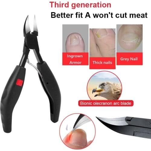 Pro Toenail Ingrown Nail Art Cuticle Nipper Clipper Edge Cutter Manicure Scissor Plier Tool Pedicure Dead Skin Remover Hot