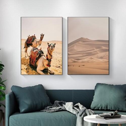 Nordic inkjet print poster canvas simple desert camel art abstract porch decorative painting living room bedroom