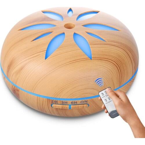 550ml LED Light Air Mist Humidifier Air Humidifier Purifier Home Office Remote Control Essential Oil Aromatherapy Diffuser