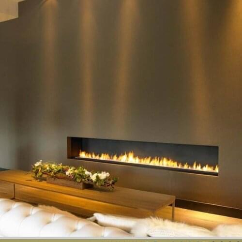 On sale 62 inch insert stainless steel cheap ethanol fireplace