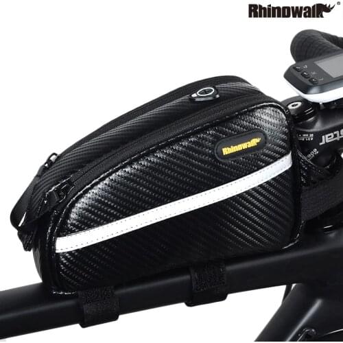 Rhinowalk Cycling Top Tube Bag Bicycle Frame Beam Pannier Road Bike Front Tube Pouch MTB Waterproof Triathlon Gear Bag Pack