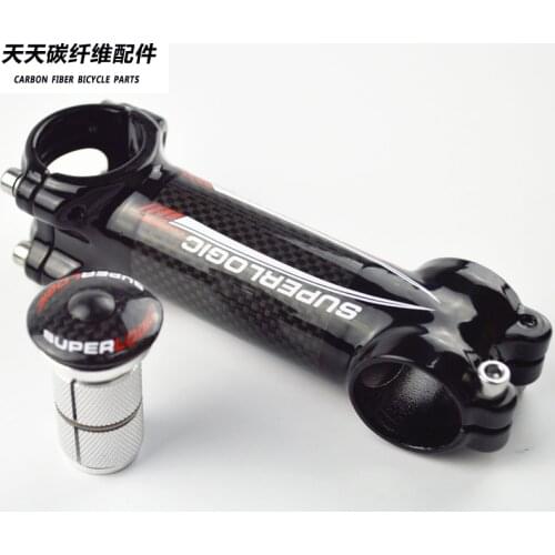 Superlogic carbon fiber stem bicycle accessories expand headset carbon top cap 60-120mm cycling stem