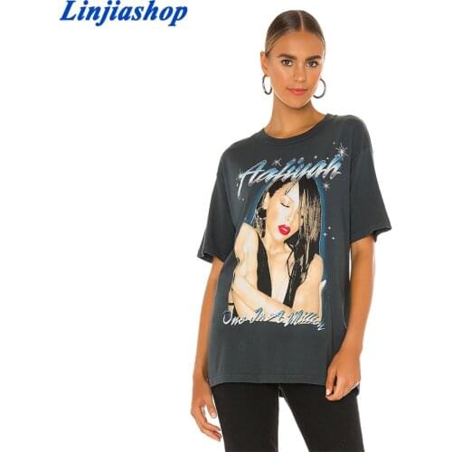 Spring summer girls loose cotton T-shirt cartoon casual O-neck simple tees tops new arrivals 2021