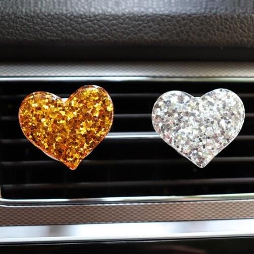 Fresh Air Clip Design Heart Shape Colorful Air Vent Accessories Car Interior Accessories