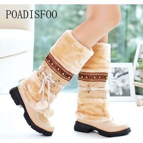 LTARTA NEW Winter Warm Mid-calf boots Woolen boots fur Boots Women Shoes Fashion Sexy Long snow boots XJ-HLD040808