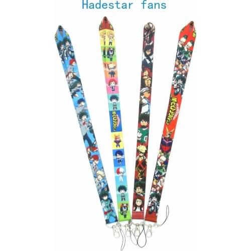 10 pcs/lot Anime my hero academia Phone Rope Strap Chain Neck Strap Lanyards Badge ID Charm Keychain toy gift