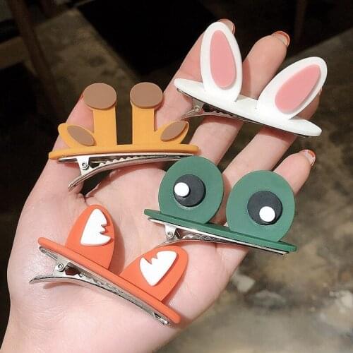 Hot Sale Cute Sweet Cartoon Fox Rabbit Frog Bear Hair Clips Hairpin Hair Accessories for Kids Girls