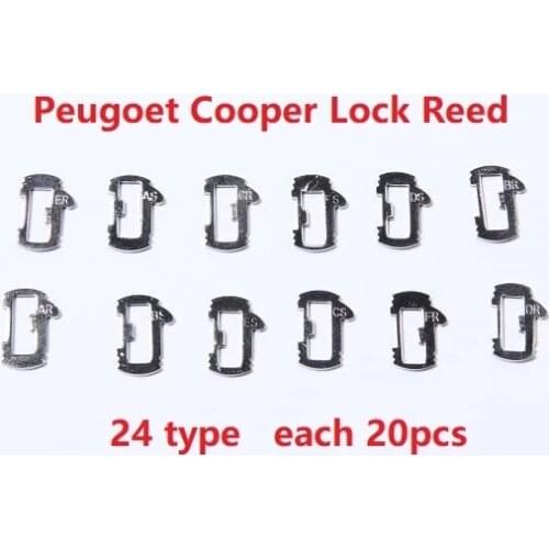 240pcs) 12 Type Good Quality For Peugeot Auto Car Key Lock Repair accessories Car Lock Reed Lock Plate For Peugeot Citroen