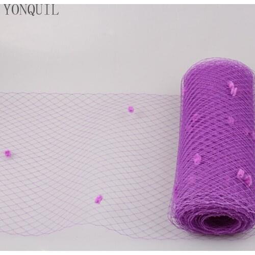 25CM Lavender Or Multiple Color Dot Birdcage Veil Bridal Netting Hair Accessory Millinery Veilling DIY Fascinator Base Headpiece