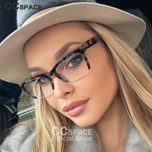 49409 Half Frame Anti Blue Acetate Glasses Frames Upscale Women Men Optical Fashion Computer Glasses