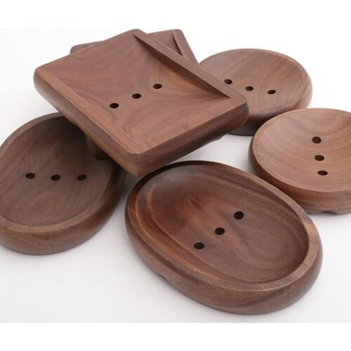 Bathroom Accessories Soap Holder Wood Storage Soap Dish With Drain Soap Container porte savon zeepbakj мыльница для кухни