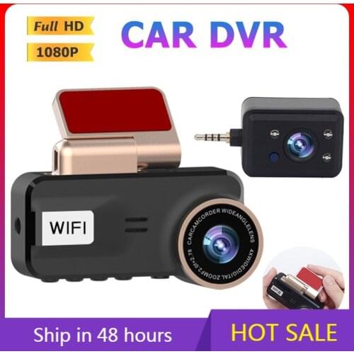 Dual Lens WIFI Car DVR Dash Cam Video Recorder G-Sensor Wide Angle 1080P Front and Inside Camera DVR/Dash Camera Car Electronics