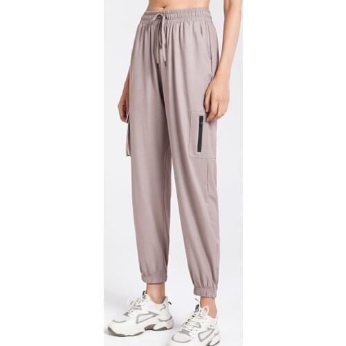 Professional Running Pants High Waist Squat Proof Fitness Joggers Yoga Pants Women Stretchy Workout Sport Trousers With Pocket