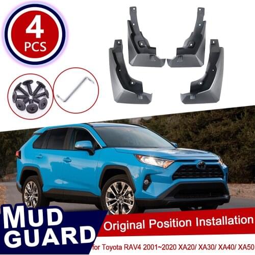 For Toyota RAV4 RAV 4 XA20 20 XA30 30 XA40 40 XA50 50 2001~2020 Car Mud Flaps Front Rear Mudguard Splash Guards Fender Mudflaps