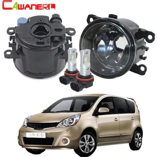 Cawanerl For 2006-2013 Nissan Note E11 MPV Car Styling Fog Light Lampshade + LED / Halogen Bulb DRL Daytime Running Lamp 12V