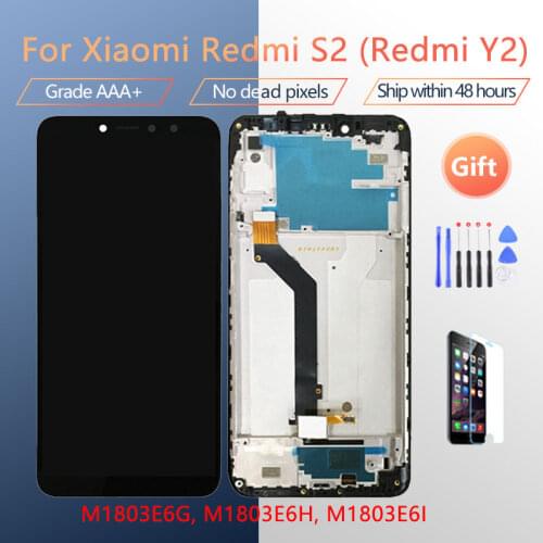 For XIAOMI Redmi S2 Redmi Y2 Original LCD screen assembly with front case Black White With repair tool and Tempered film