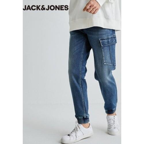 JackJones Mens Lycra Stretch Fabric Streetwear Tapered Jeans| 220432028
