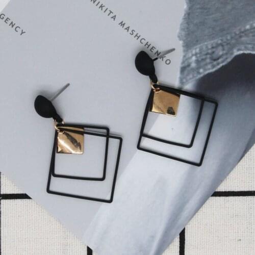 Elegant Diamond Shape Dangle Earrings For Women Girls Classic Bohemian Geometric Statement Earring Wedding Party Fashion Jewelry