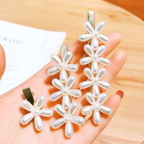 Elegant Pearl Blossom Flowers hair pinch clips combo new design Wedding Hair Clip ornament accessories