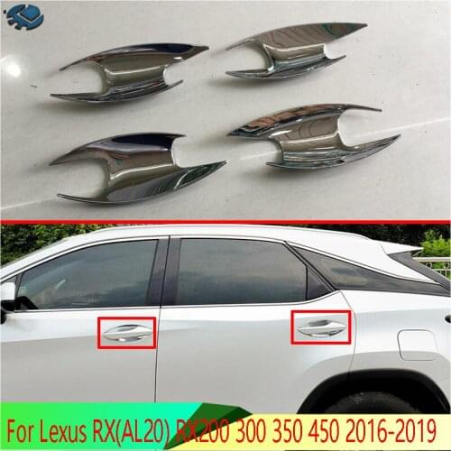 For Lexus RX(AL20) RX200 300 350 450 2016-2020 ABS Chrome Door Handle Bowl Cover Cup Cavity Trim Insert Catch Molding Garnish
