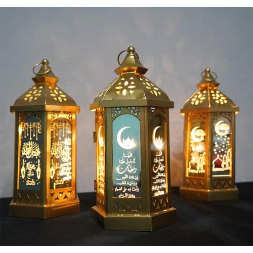 Eid Hang lanterns Ramadan Decoration Multi-pattern Eid Al-Adha Lam Muslim Eid Mubarak Festival Home Decor Vintage style lanterns