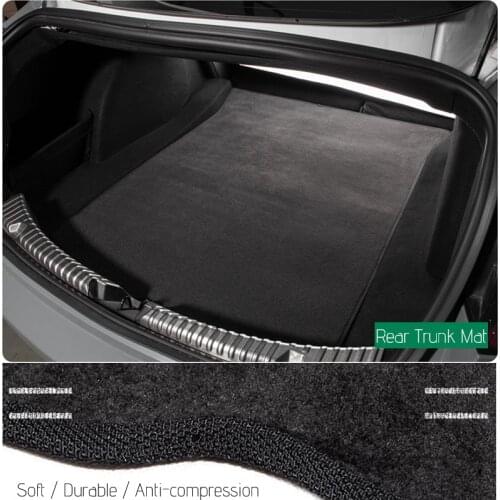 Trunk Mat Plush Cargo Liners For Tesla Model 3 2017-2021 Accessories Car Boot Mat Rear Front Trunk Storage Protective Pads