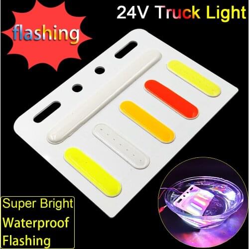 24V Flashing Truck Led Lighting 5-Color Led Lamp for Truck Signal Decor Lamp Lorry Brake Warning Strobe Lighting Bulb Led Lights