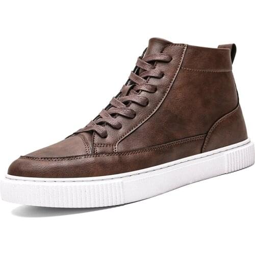 MLEAM Men's Leather Sneakers