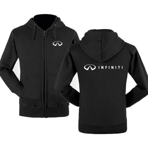 2021NEW Autumn winter Infiniti logo zipper sweatshirts Printed Men fleecel Hooded jacket Hoodies Zipper Hoody