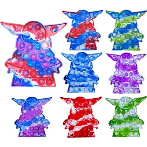 New Fidget Toys Baby Yoda Push Bubble Sensory Mandalorian Squishy Anti-stress Relieve Adult Child Funny Antistress Pressing Toy