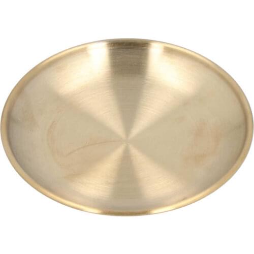 Modern Style Round Brass Tray Good Gloss Jewelry Plate for Modern HomeJewelryMakeup Toiletries Kitchen Tableware
