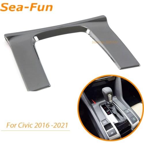 For Honda Civic 10th 2016 2017 2018 2019 2020 2021 Gear Box Panel Cover Trim Frame Decorative Sticker Interior Accessories