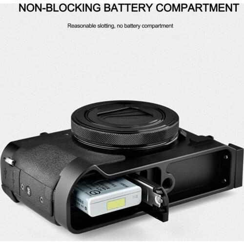 YELANGU Quick Release Plate Durable Adjustable Aluminum Alloy Flexible Camera Extension Bracket for Canon G7X2 G7X3 Aluminum